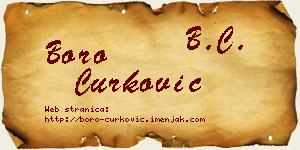 Boro Ćurković vizit kartica